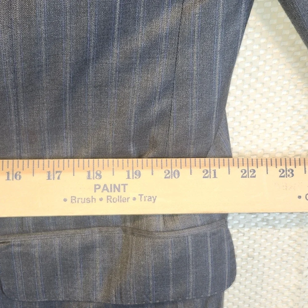 Scuderi Loro Piana Super 170s Wool Blazer Grey Pinstripe Sport Coat Italy 56 46R